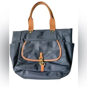 Calvin Klein Navy Nylon Satchel Tote Bag